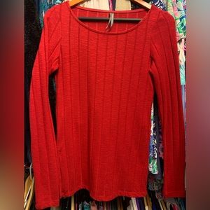 Anthropologie Size XS red lightweight sweater EUC worn twice